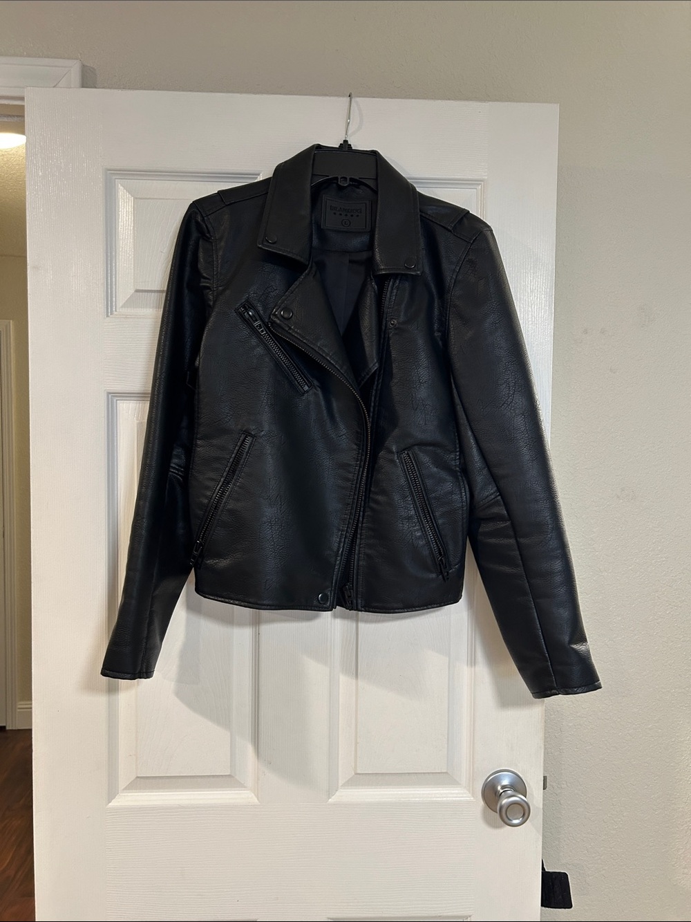 Blank NYC Black Faux Leather Moto Jacket